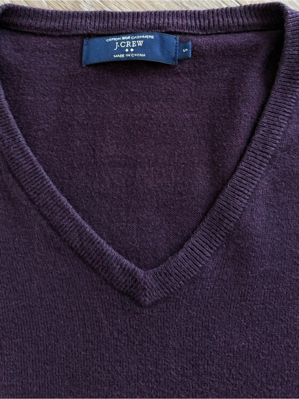 J. Crew Men’s V-Neck‎ Sweater in Plum